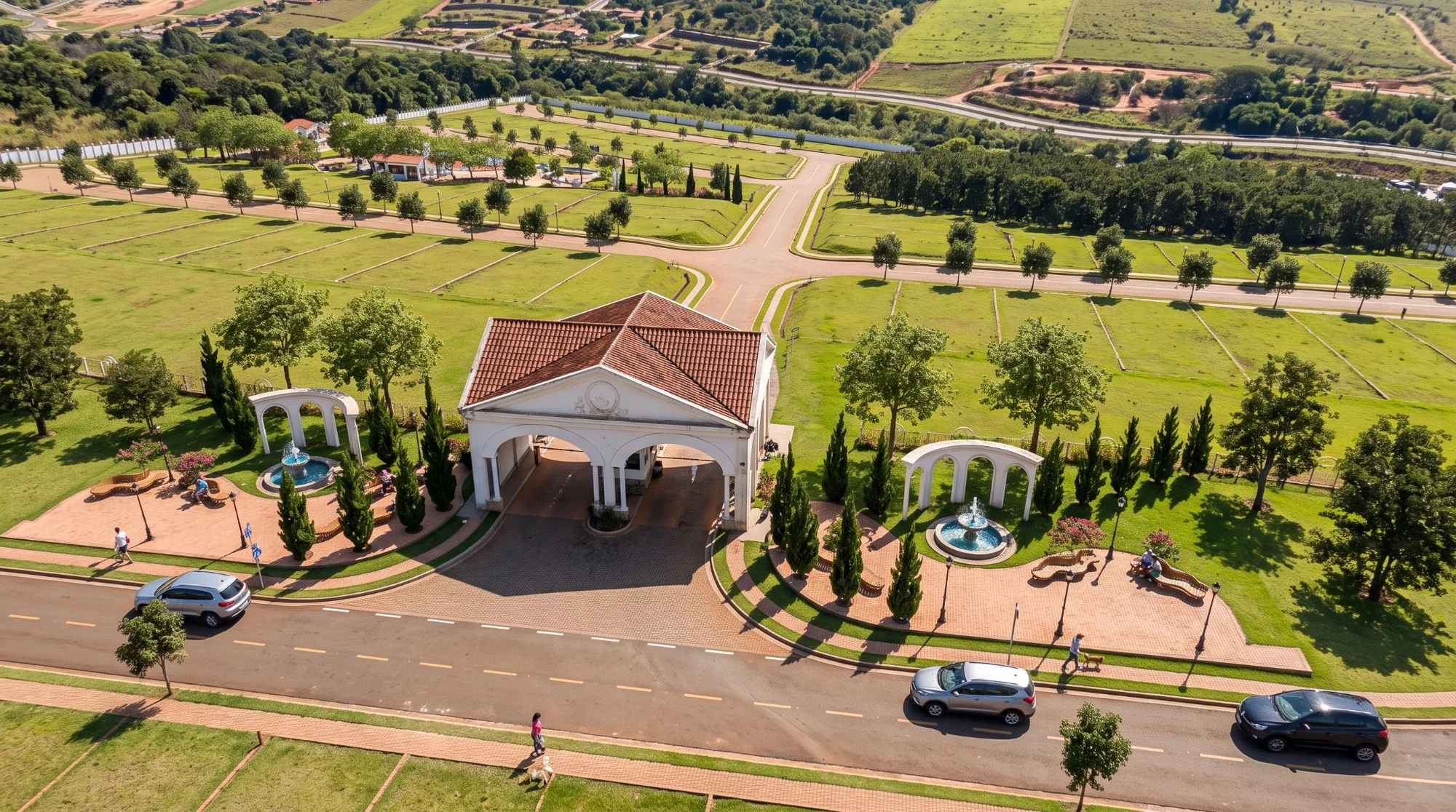 Imagem conceitual do Villaggio Azzurro em Atibaia